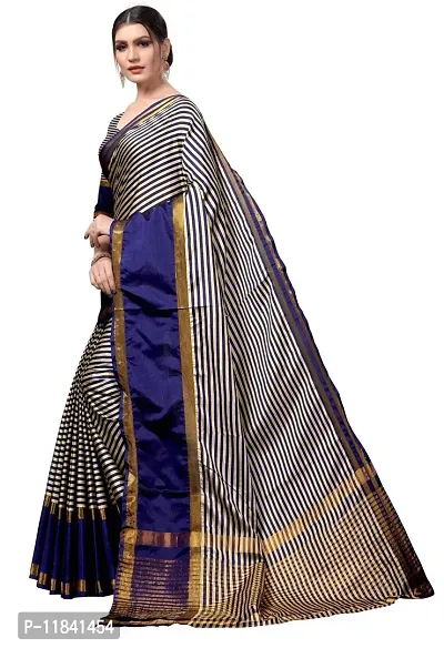 Beautiful Cotton Silk Saree with Blouse piece-thumb3