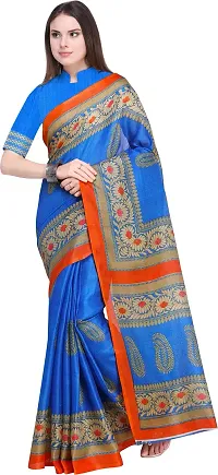 Beautiful Art Silk Saree with Blouse Piece-thumb1