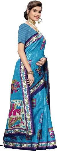 Beautiful Art Silk Saree with Blouse piece-thumb2