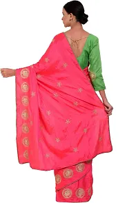 Beautiful Silk Blend Saree with Blouse Piece-thumb1