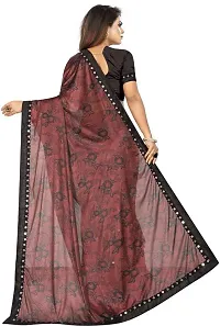 Beautiful Lycra Saree with Blouse Piece-thumb1