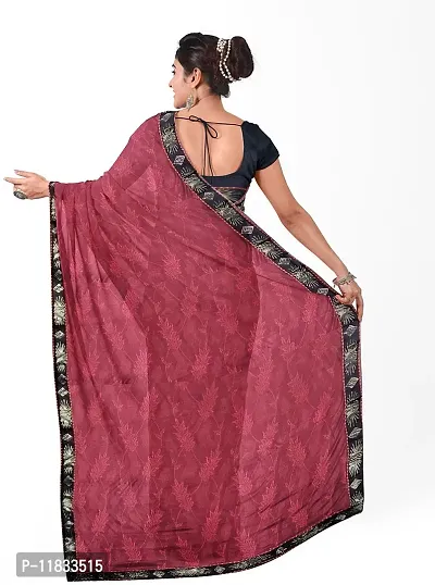 Beautiful Lycra Saree with Blouse Piece-thumb2