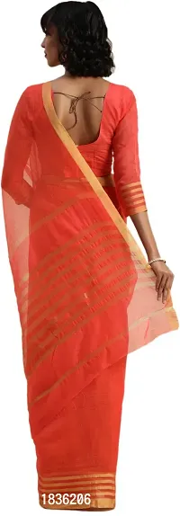 Beautiful Cotton Blend Saree with Blouse Piece-thumb2