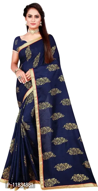 Beautiful Silk Blend Saree with Blouse Piece