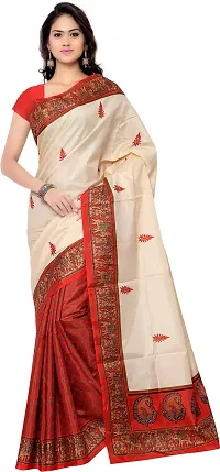 Beautiful Silk Blend Saree with Blouse Piece