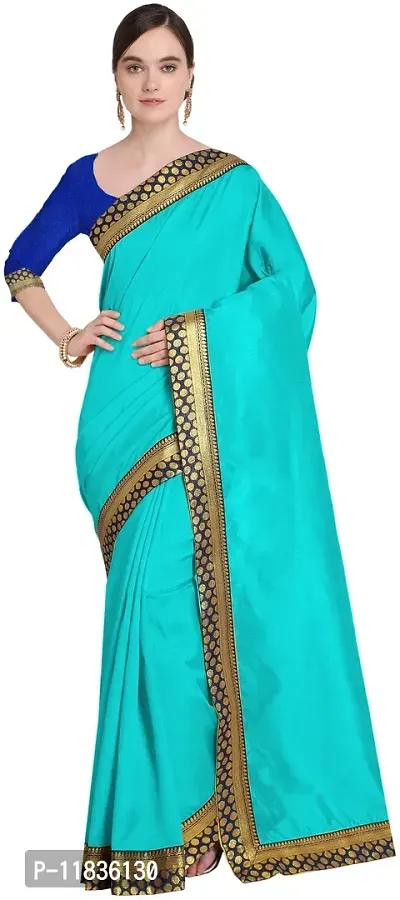 Beautiful Art Silk Saree with Blouse Piece-thumb0