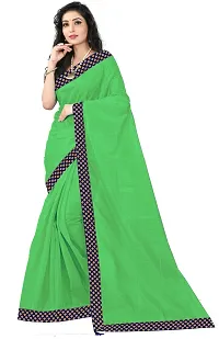 Beautiful Art Silk Saree With Blouse Piece Pack Of 2-thumb1