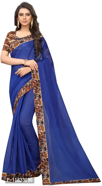 Beautiful Art Silk Saree with Blouse Piece-thumb0