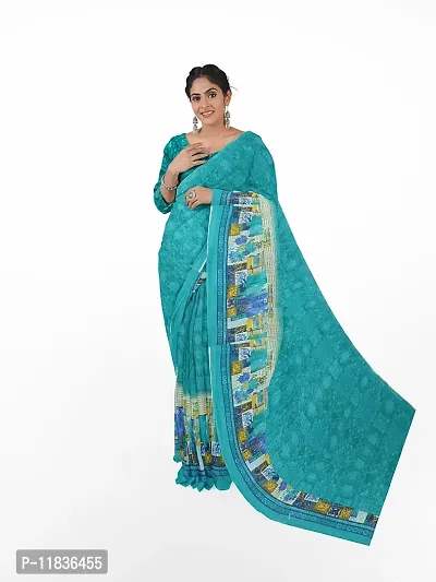 Beautiful Georgette Saree with Blouse Piece-thumb0