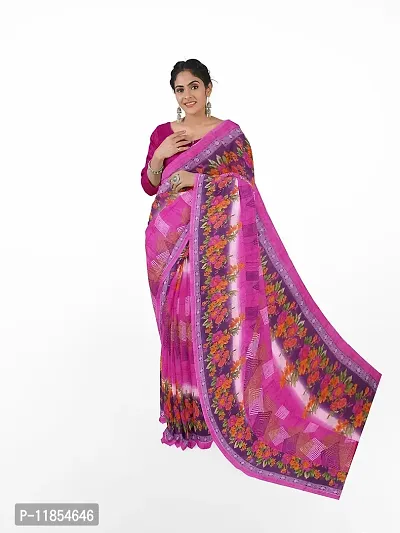 Beautiful Georgette Saree with Blouse piece-thumb0