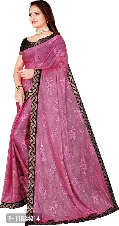 Beautiful Lycra Saree with Blouse Piece-thumb2