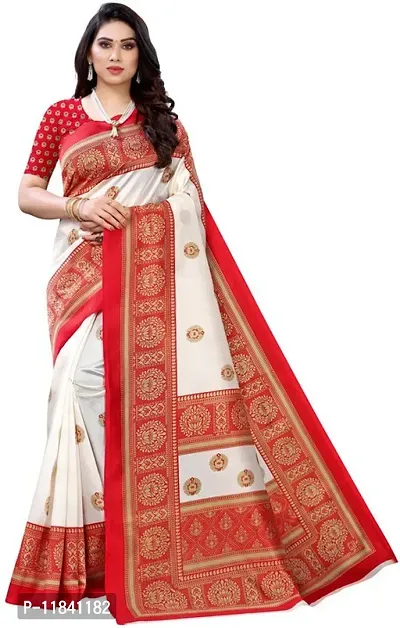 Beautiful Art Silk Saree with Blouse piece-thumb0