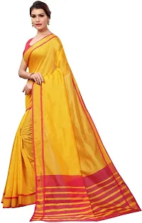 Beautiful Cotton Silk Saree with Blouse piece-thumb2