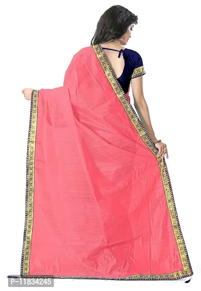 Beautiful Art Silk Saree with Blouse Piece-thumb2