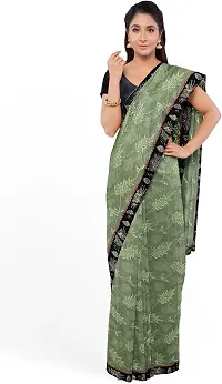 Beautiful Cotton Blend Saree with Blouse piece-thumb2