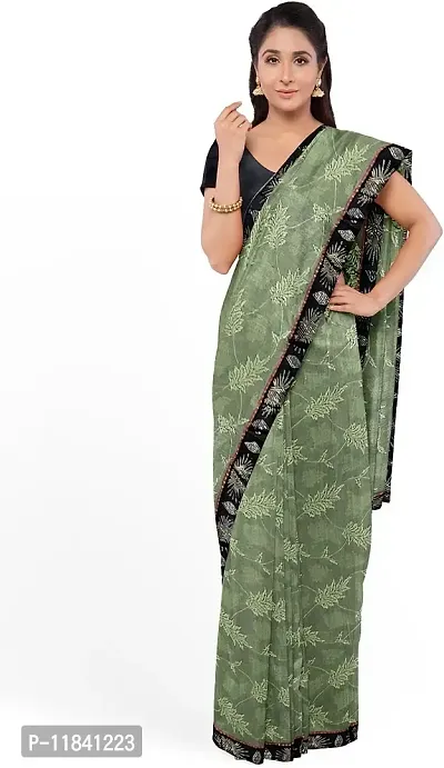 Beautiful Cotton Blend Saree with Blouse piece-thumb3