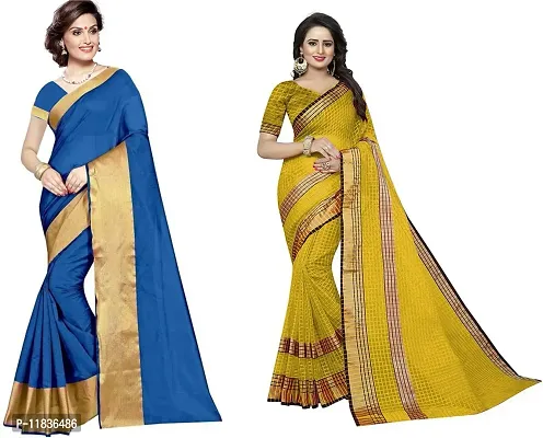 Beautiful Georgette Saree with Blouse Piece Pack Of 2-thumb0