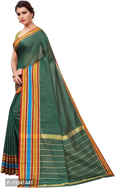 Beautiful Cotton Silk Saree with Blouse piece-thumb3