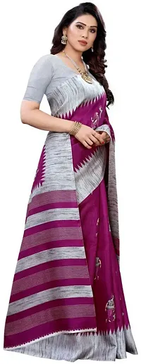 Beautiful Art Silk Saree with Blouse piece-thumb2