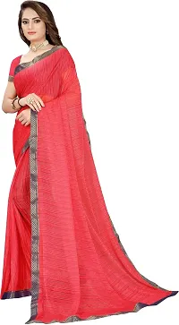 Beautiful Cotton Blend Saree with Blouse piece-thumb1