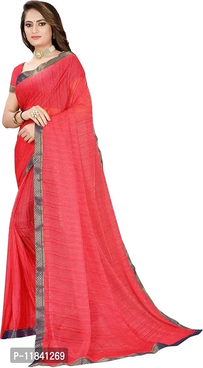 Beautiful Cotton Blend Saree with Blouse piece-thumb2