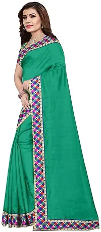 Beautiful Silk Blend Saree with Blouse Piece-thumb1