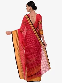 Beautiful Cotton Blend Saree with Blouse piece-thumb1