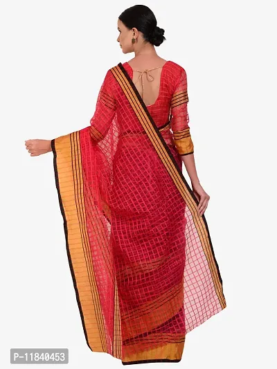 Beautiful Cotton Blend Saree with Blouse piece-thumb2