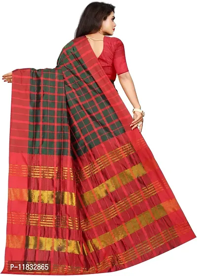 Beautiful Art Silk Saree with Blouse Piece-thumb2