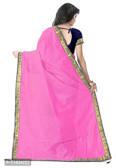 Beautiful Art Silk Saree with Blouse Piece-thumb2