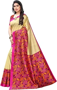 Beautiful Art Silk Saree with Blouse Piece-thumb1