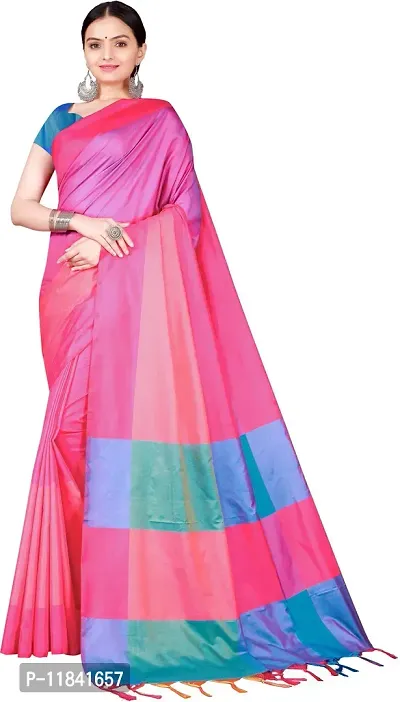 Beautiful Cotton Silk Saree with Blouse piece-thumb0