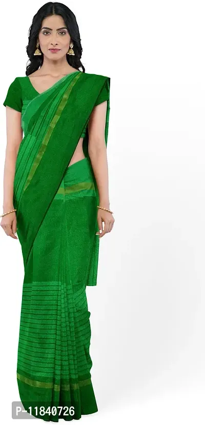 Beautiful Cotton Silk Saree with Blouse piece-thumb0