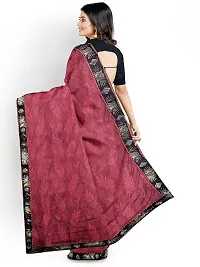 Beautiful Lycra Saree with Blouse Piece-thumb1