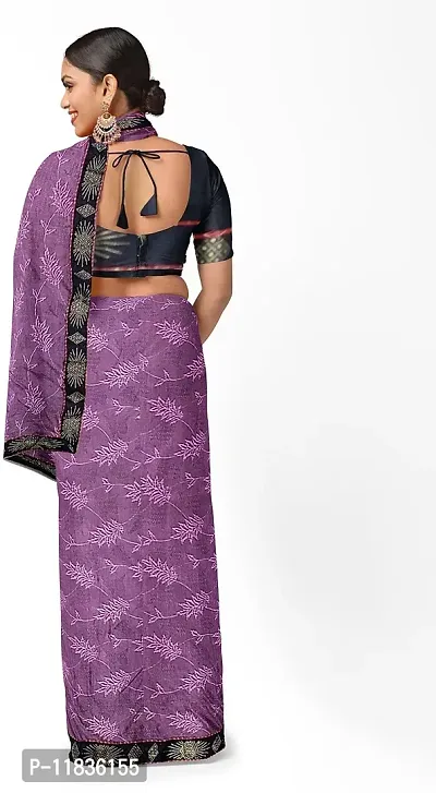 Beautiful Lycra Saree with Blouse Piece-thumb2