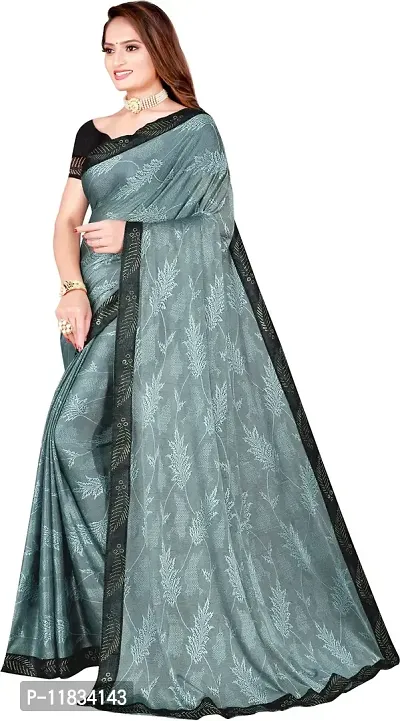 Beautiful Lycra Saree with Blouse Piece-thumb2