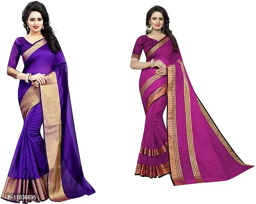 Beautiful Georgette Saree with Blouse Piece Pack Of 2-thumb0