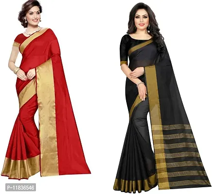 Beautiful Georgette Saree with Blouse Piece Pack Of 2-thumb0