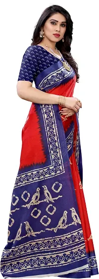 Beautiful Art Silk Saree with Blouse piece-thumb2