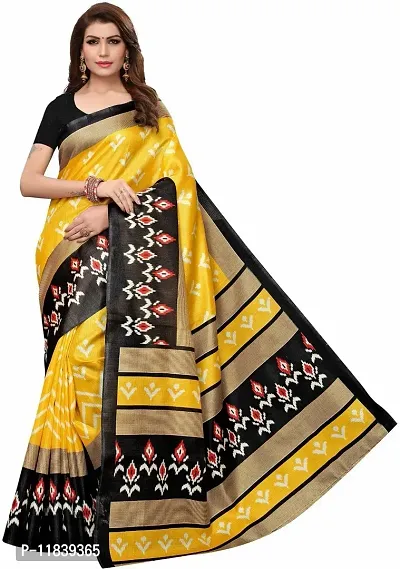 Beautiful Art Silk Saree with Blouse piece-thumb0