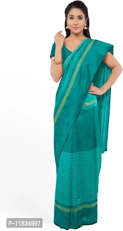 Beautiful Cotton Silk Saree with Blouse Piece-thumb0