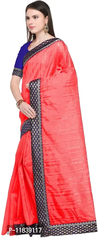 Beautiful Art Silk Saree with Blouse Piece-thumb2