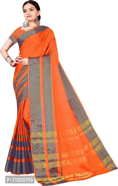 Beautiful Cotton Silk Saree with Blouse piece-thumb0