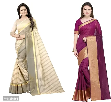 Beautiful Georgette Saree with Blouse Piece Pack Of 2-thumb0