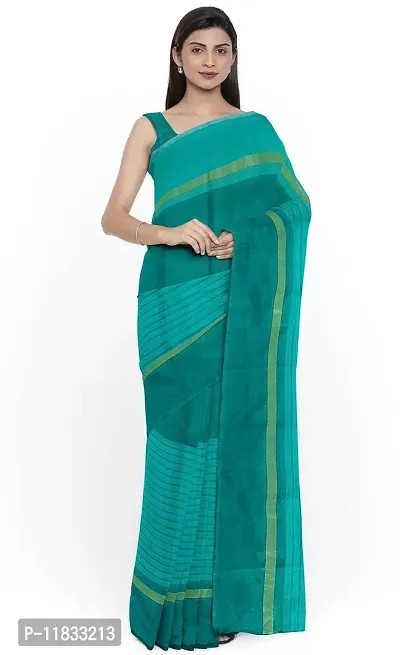 Beautiful Cotton Silk Saree with Blouse Piece-thumb0