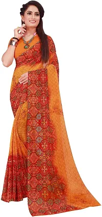 Beautiful Georgette Saree With Blouse Piece Pack Of 2-thumb1