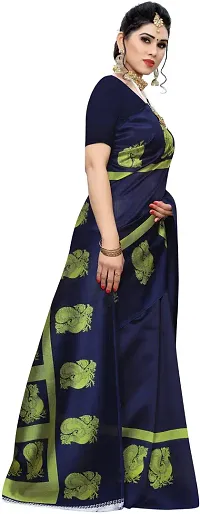 Beautiful Art Silk Saree with Blouse piece-thumb2