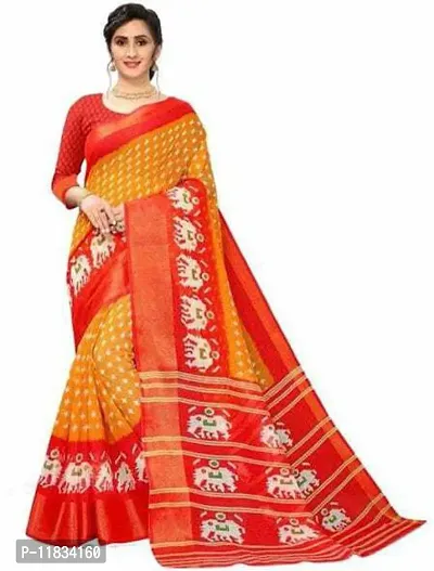 Beautiful Art Silk Saree with Blouse Piece-thumb0