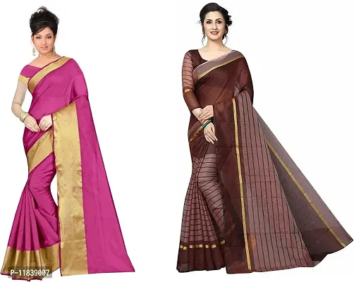 Beautiful Georgette Saree with Blouse Piece Pack Of 2