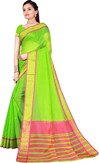 Beautiful Cotton Silk Saree with Blouse Piece-thumb1